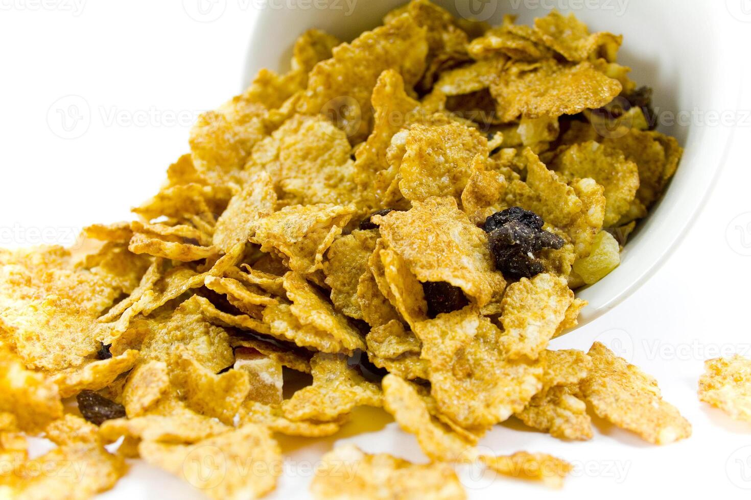 cornflakes from the white bowl photo