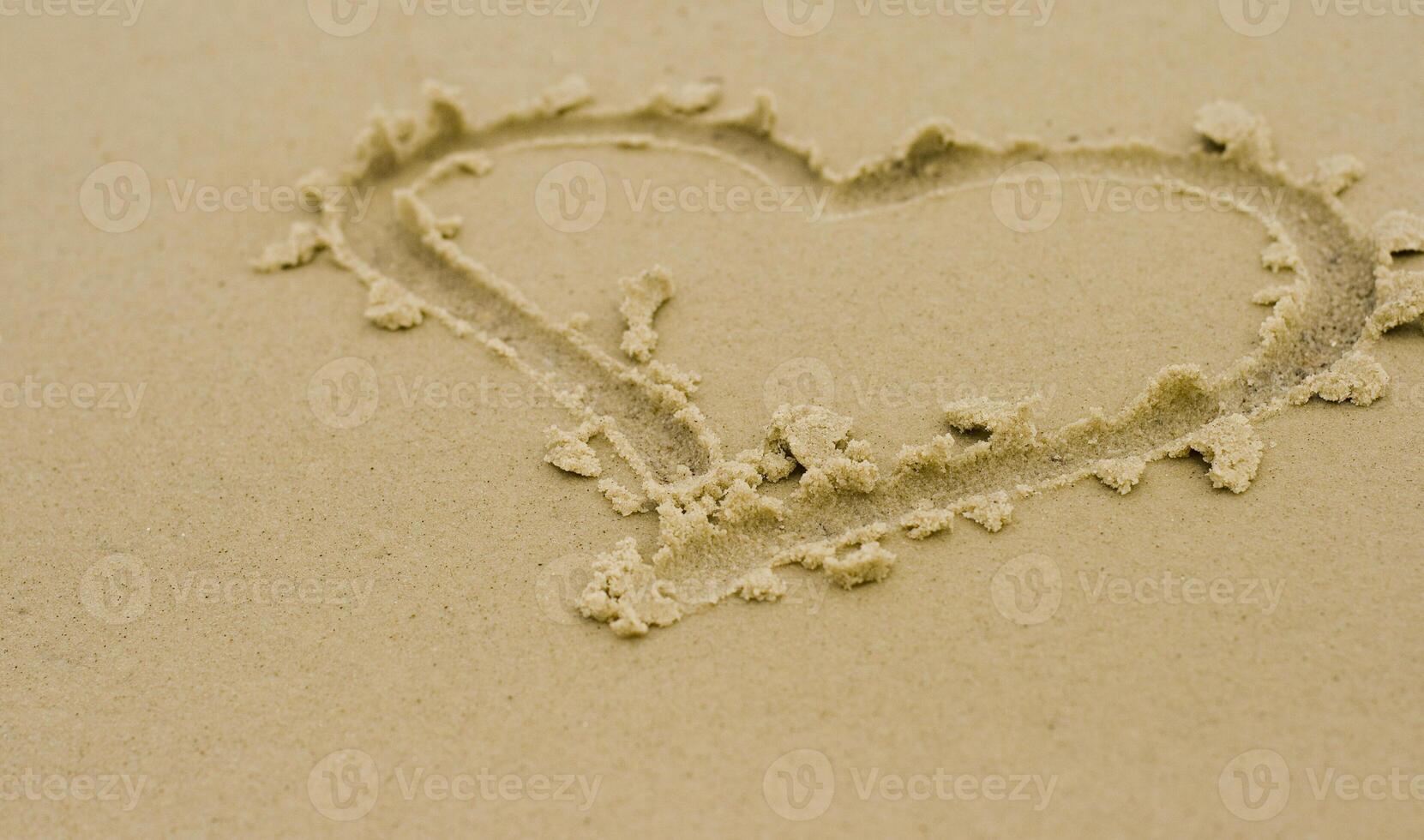 heart on sand photo