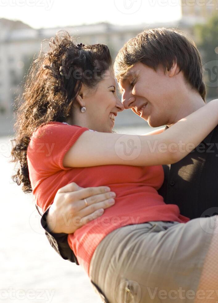 happy young couple photo