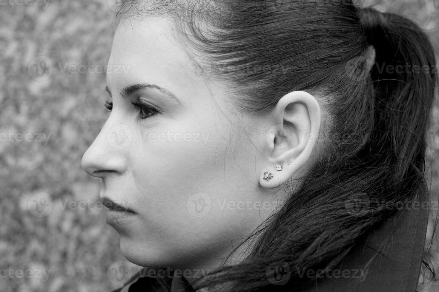 attractive brunet woman photo