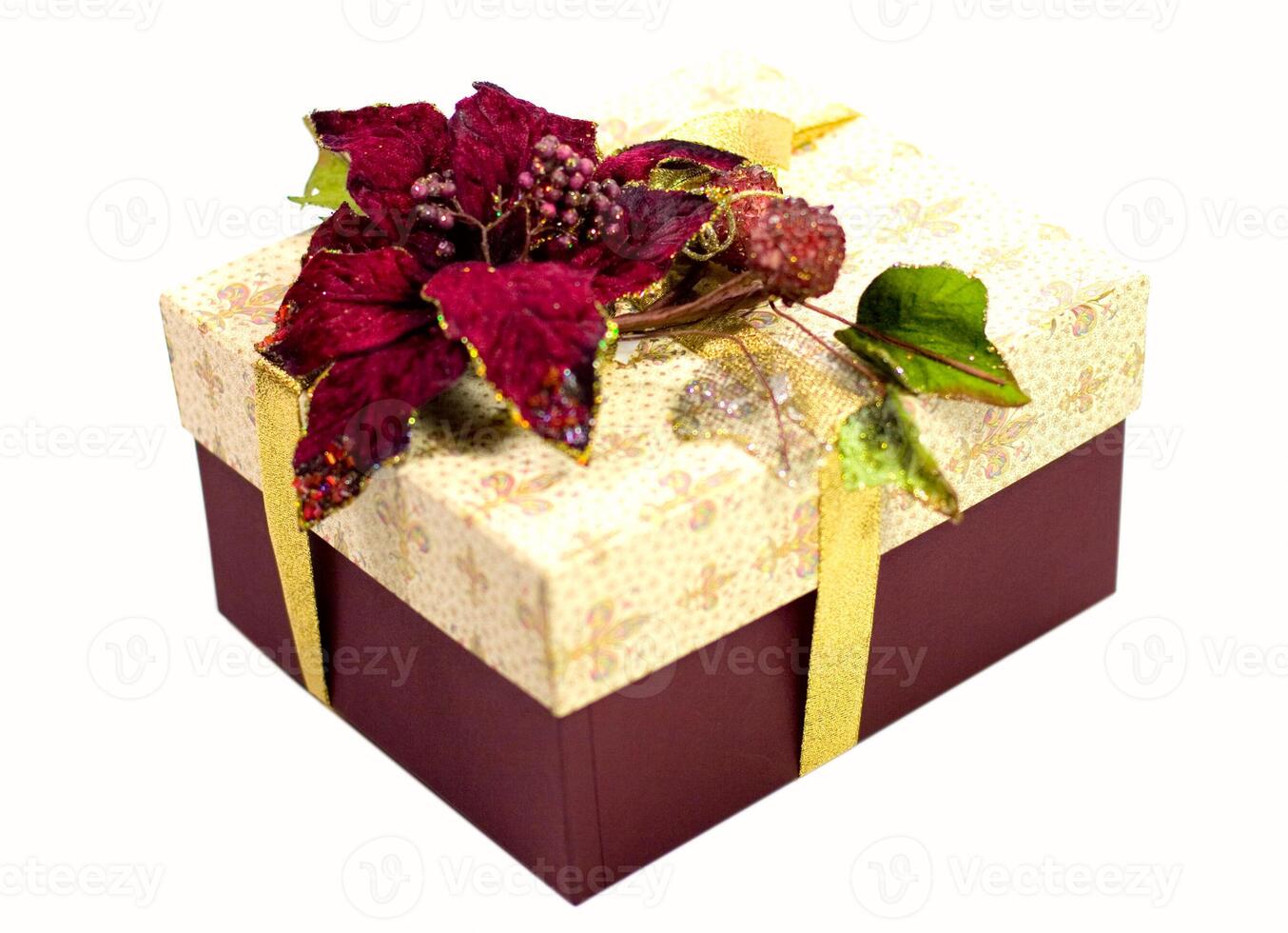 gift box with beautiful decoration photo