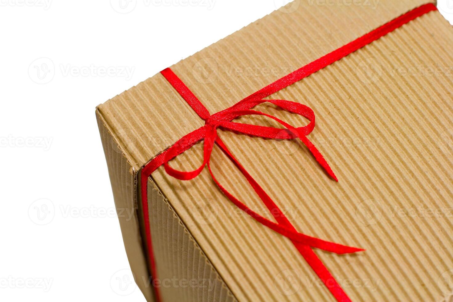 box with red ribbon photo