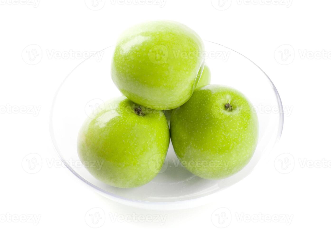 green apple on white photo