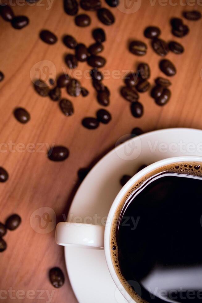 cup of coffee and beans photo