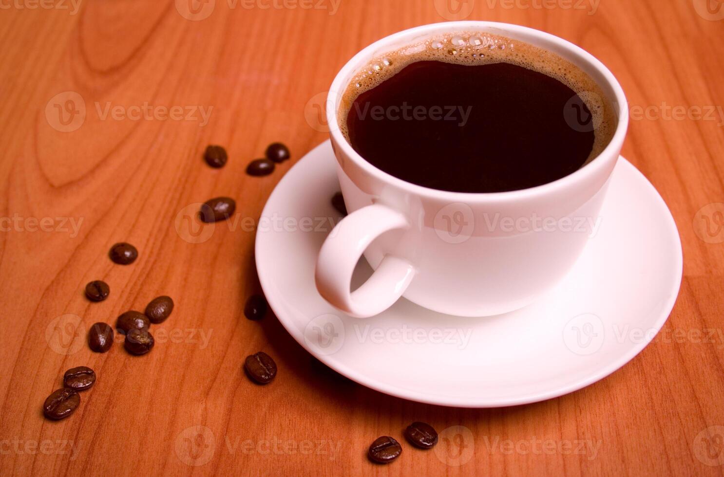 cup of coffee and beans photo