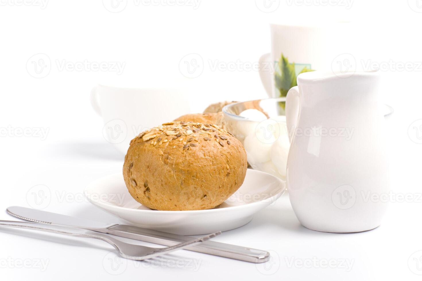 bread, milk and mozzarella photo