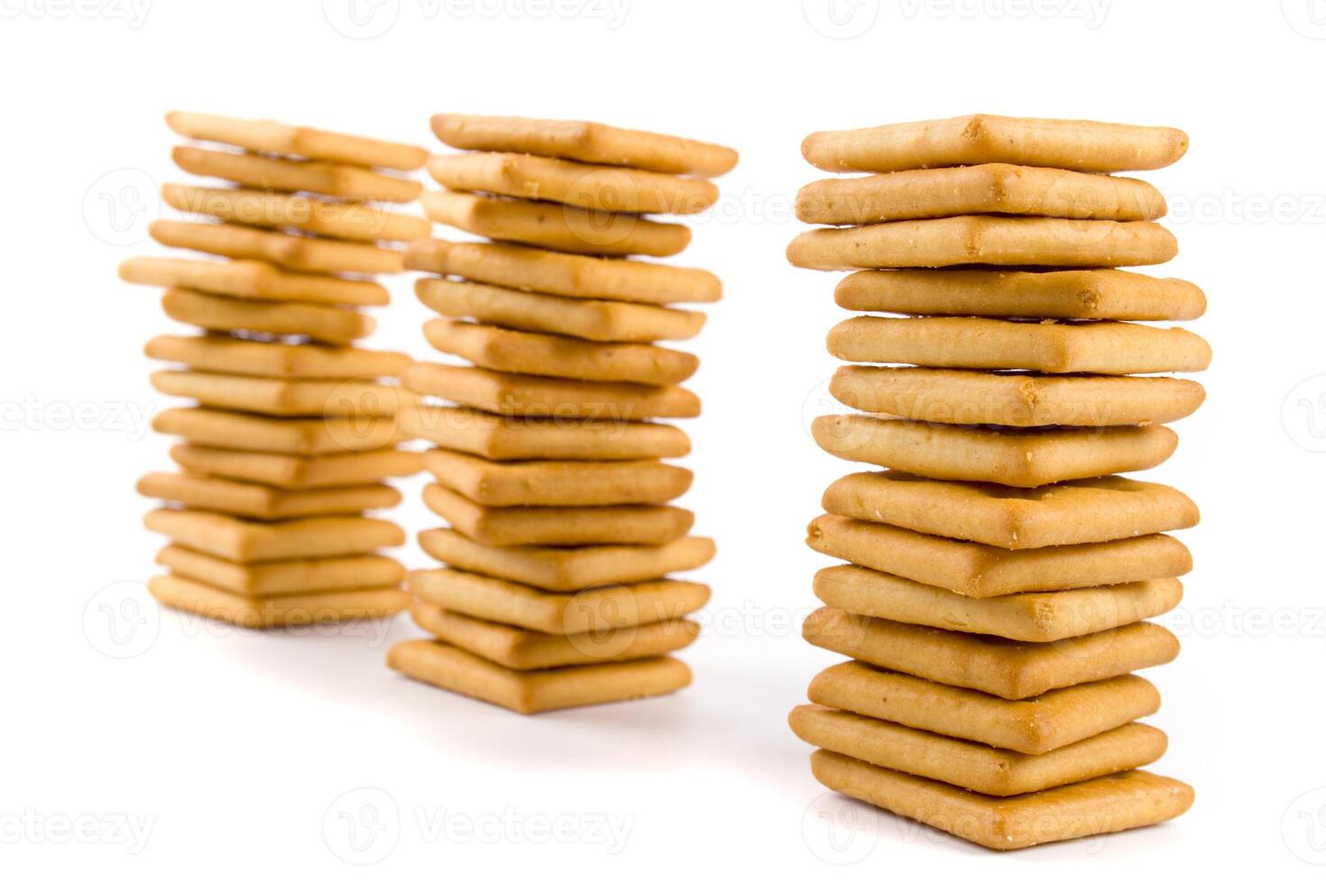 three stacks of cookie photo