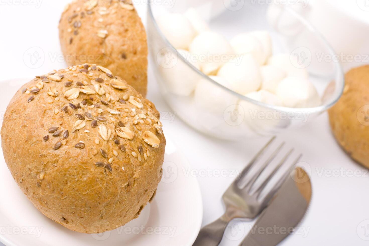 bread and mozzarella photo