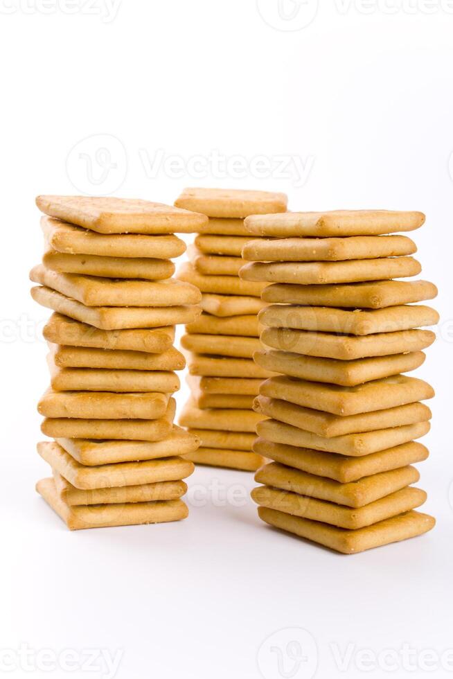 three stacks of cookie photo