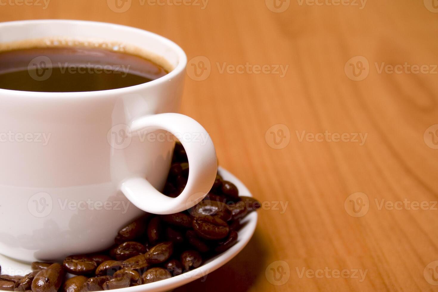 cup of coffee and beans photo