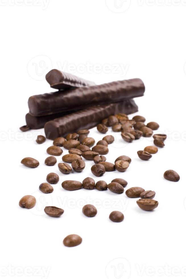 chocolate bars and coffee photo