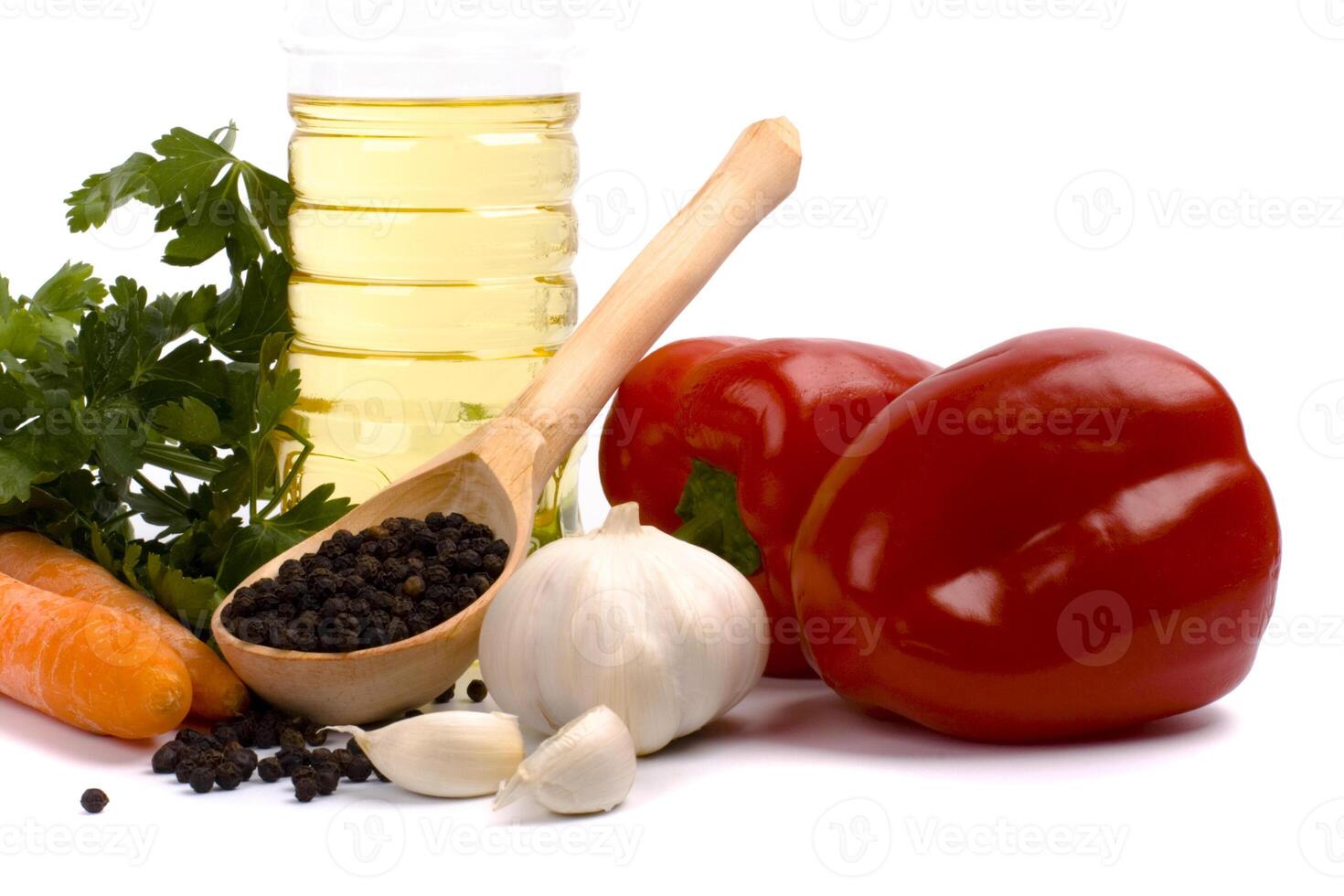 vegetables and oil photo