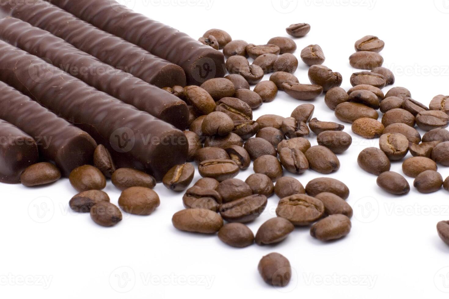 chocolate bars and coffee photo