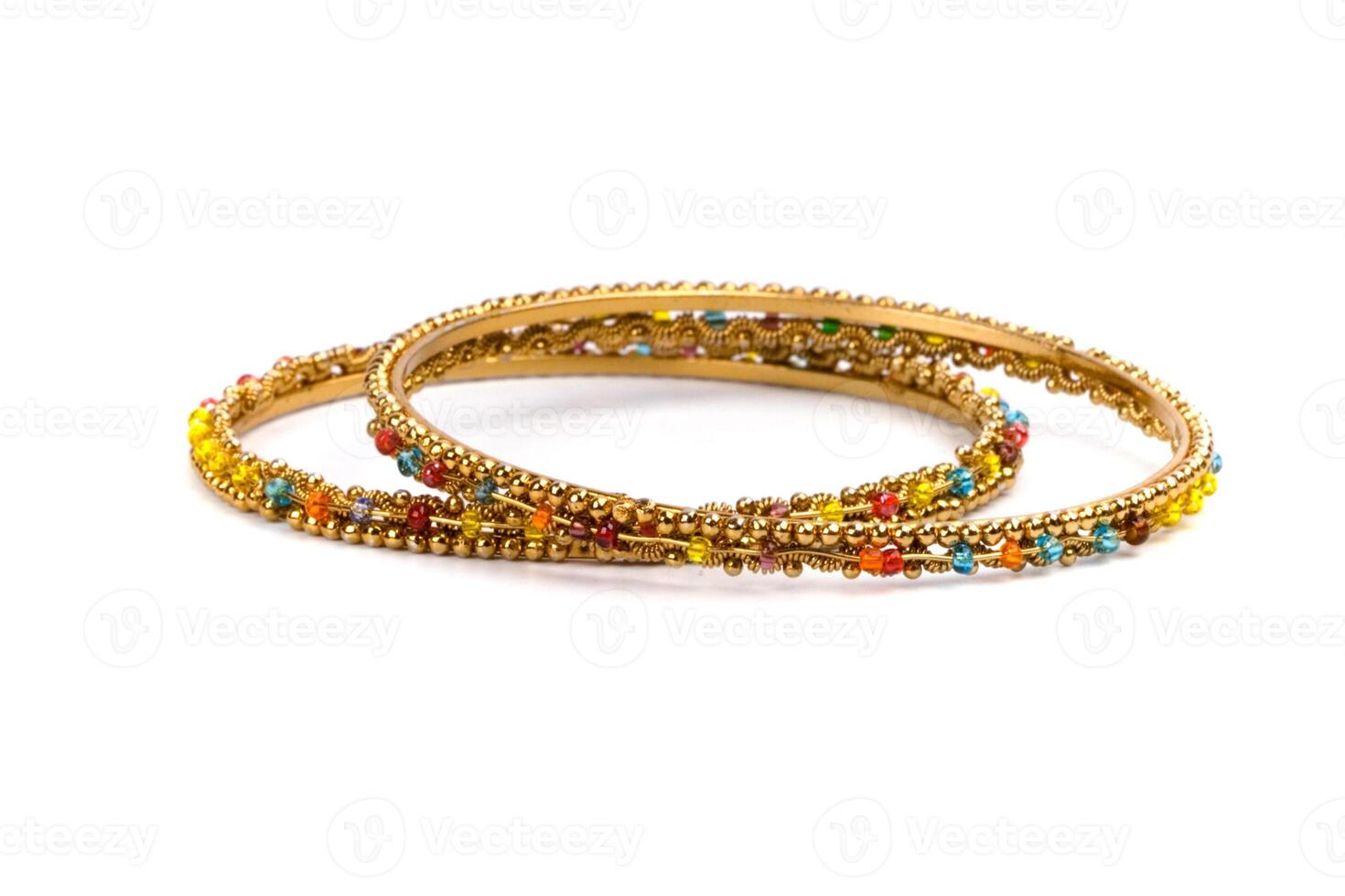 two golden bracelets photo