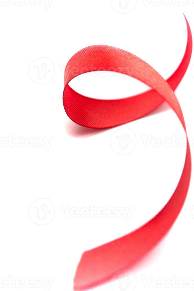 red satin ribbon photo