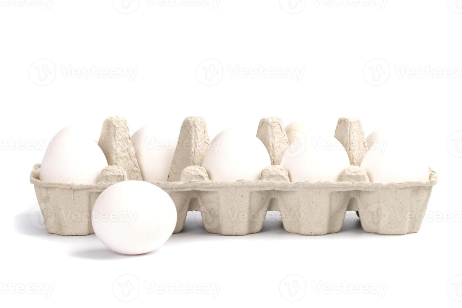 chicken eggs in packing photo