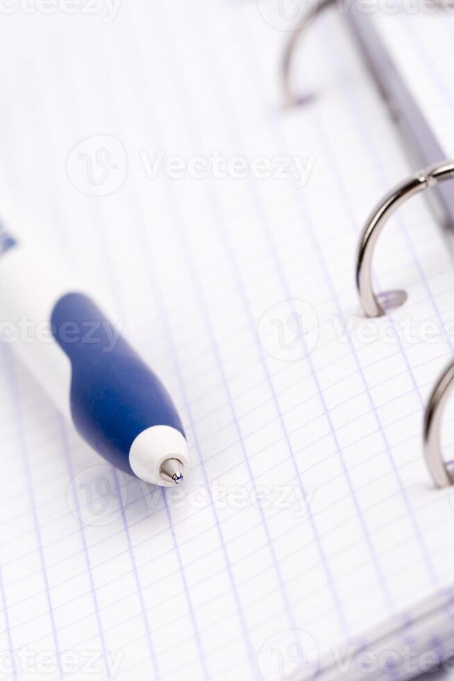 organizer, notebook and pen photo