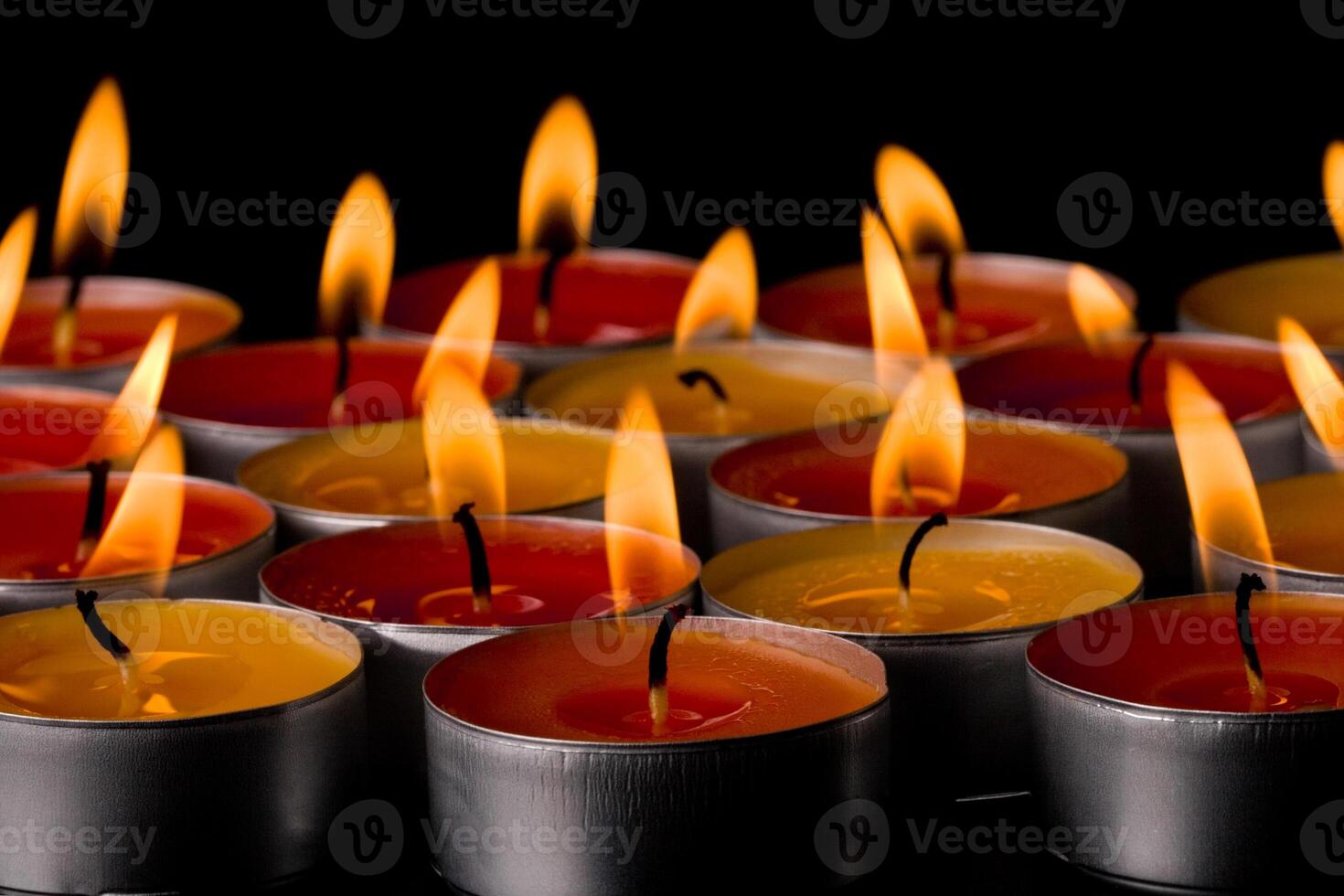 flaming candles close up photo
