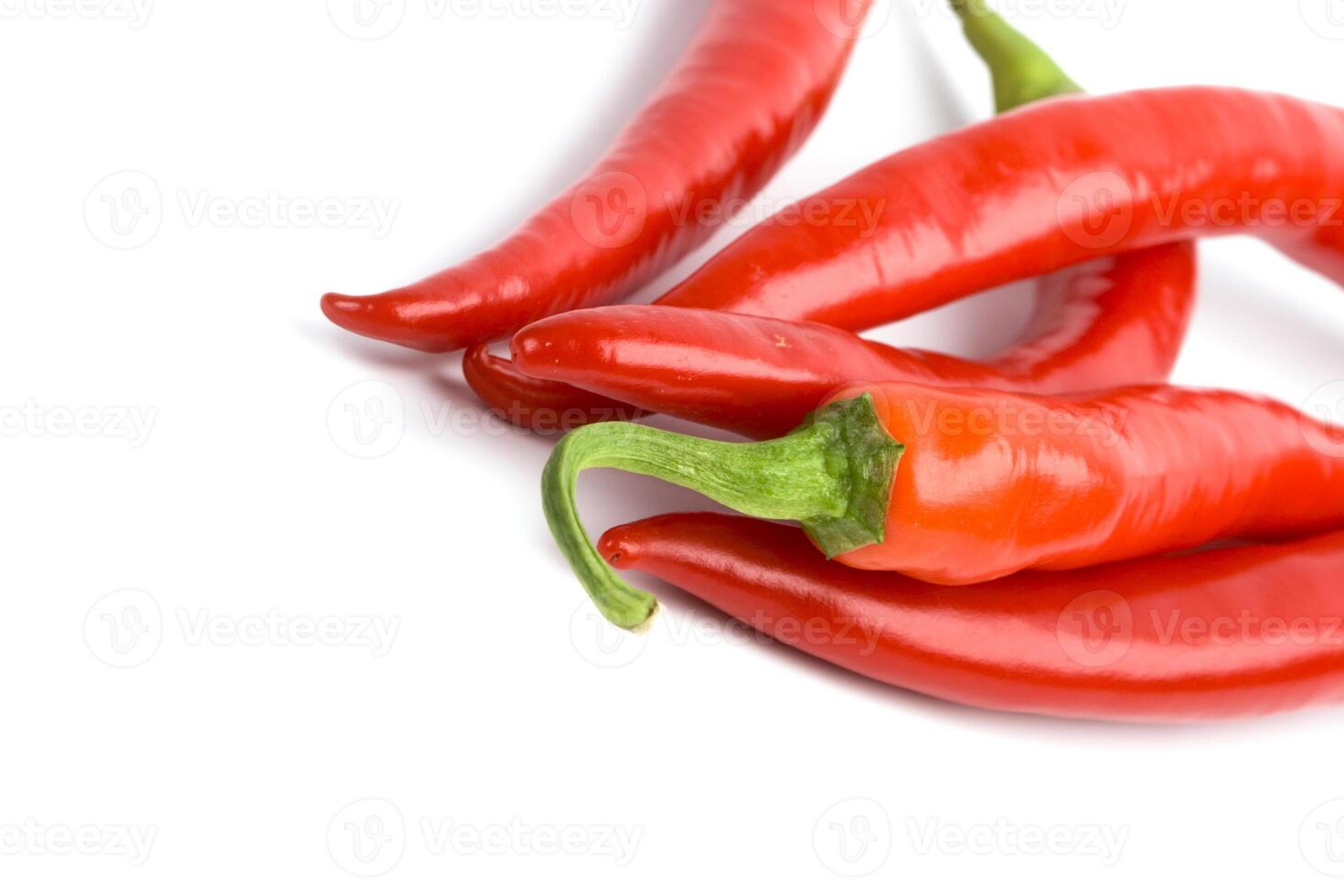 five red chilli peppers photo