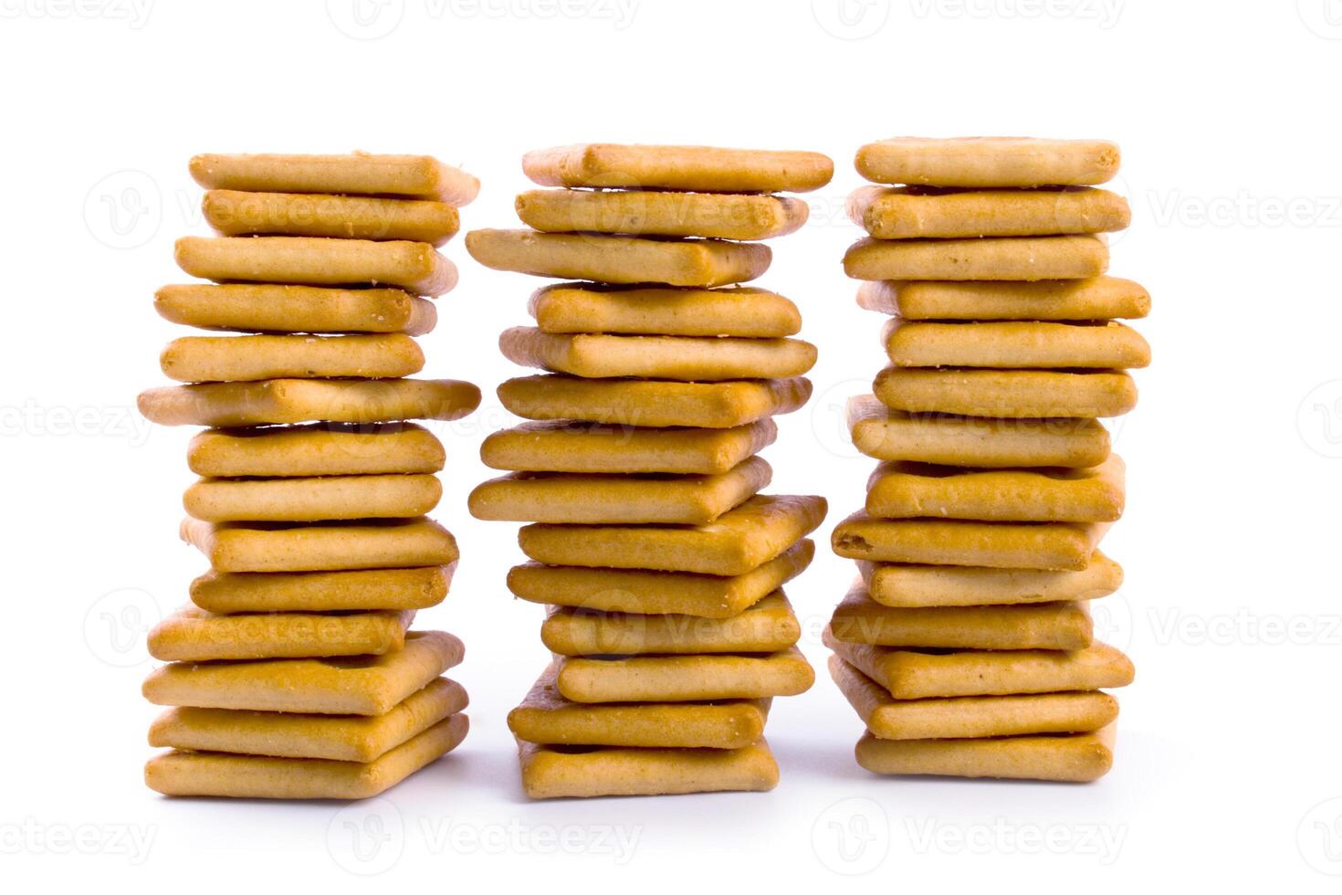 three stacks of cookies photo