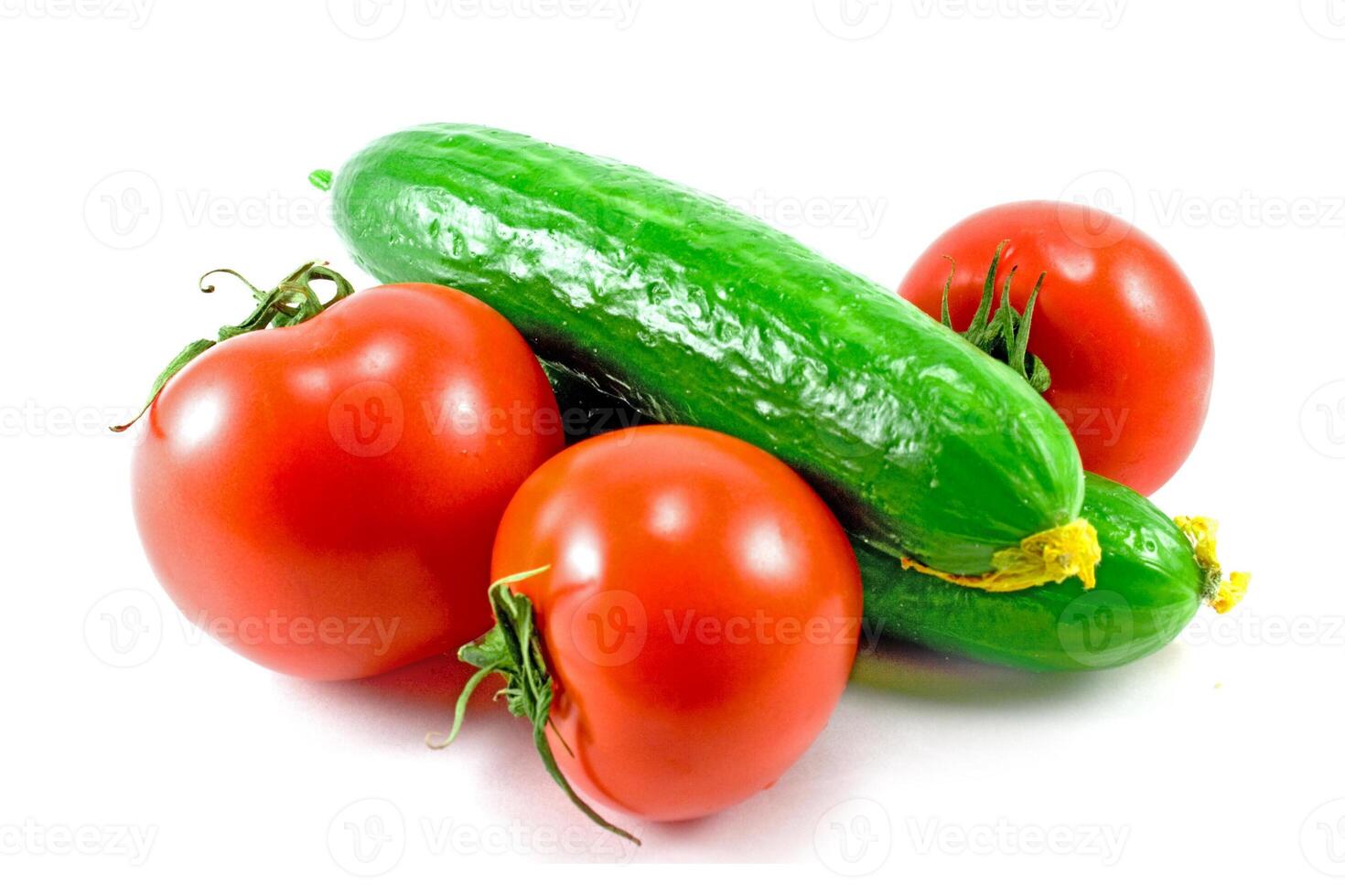 tomatoes and cucumbers photo