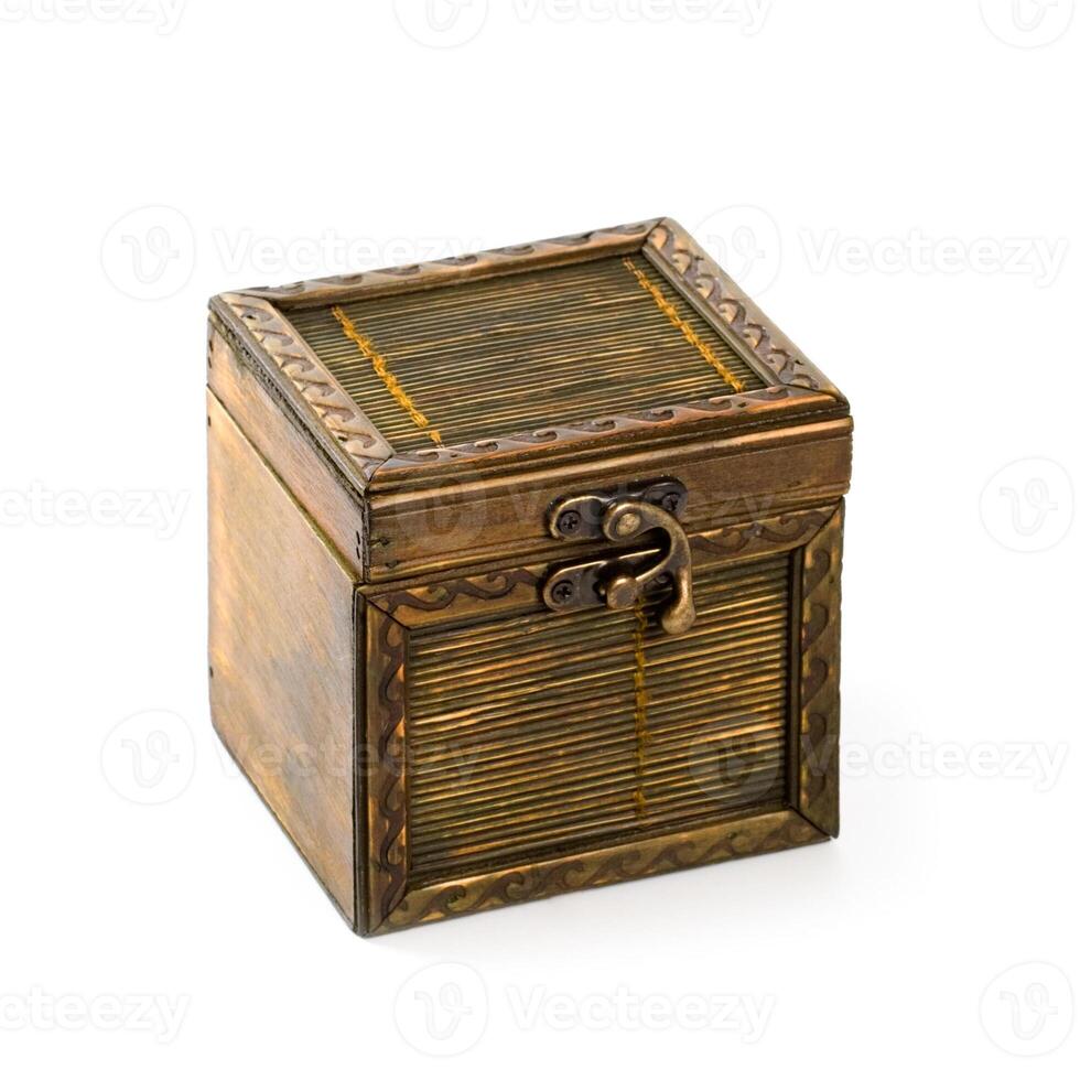 vintage wooden casket photo