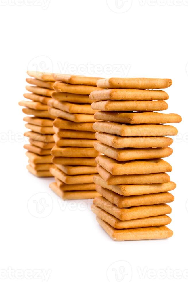 three stacks of cookies photo