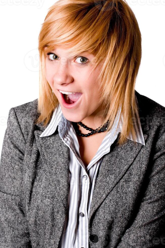 happy young businesswoman photo