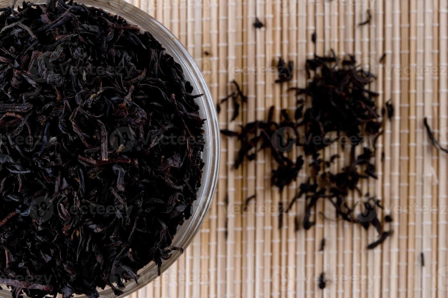 high quality black tea in glass photo
