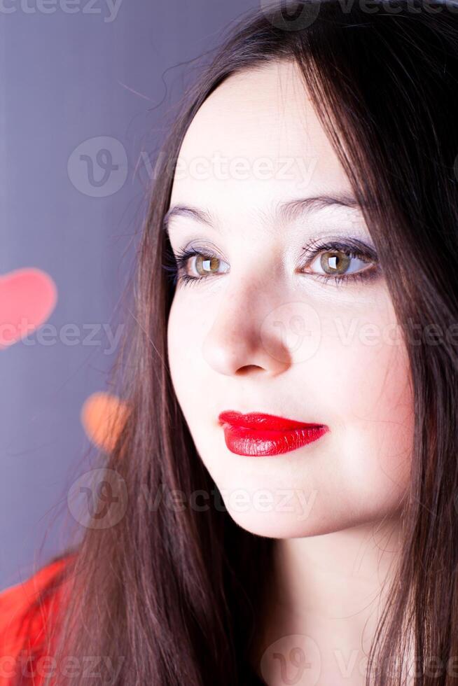 attractive woman on Valentine's day photo