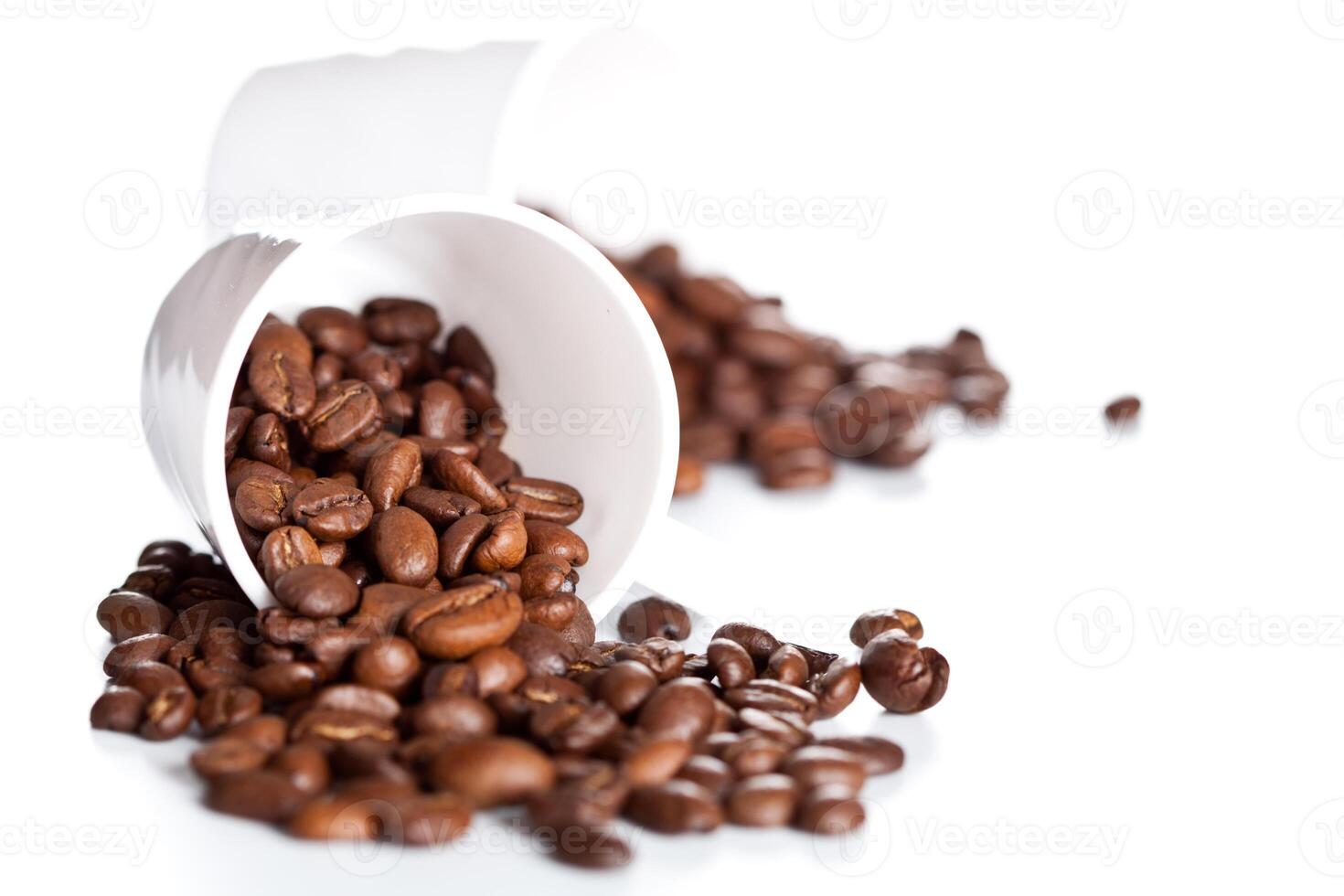 coffee beans in a cups photo