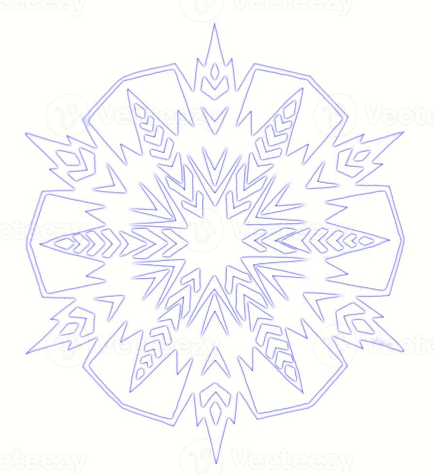 snowflake shape on white photo