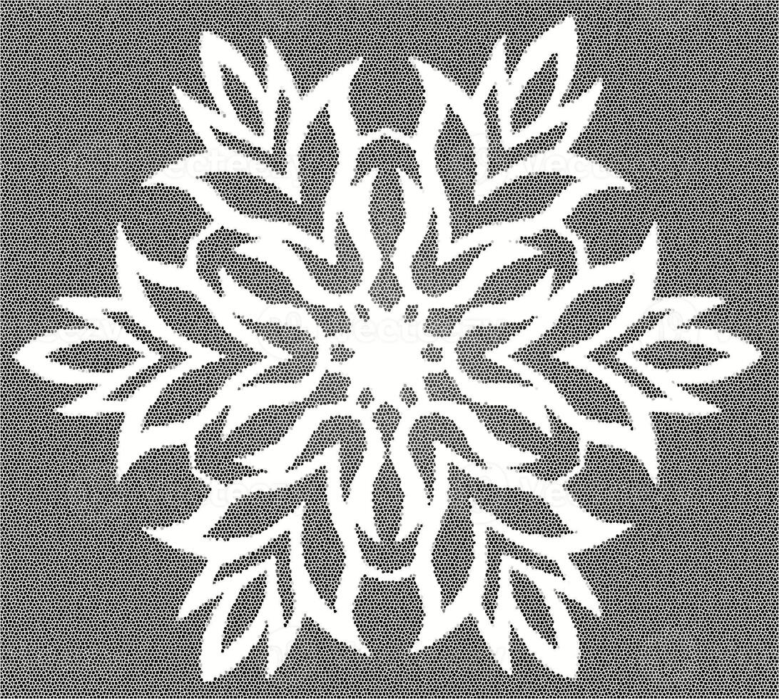 snowflake shape on grey photo