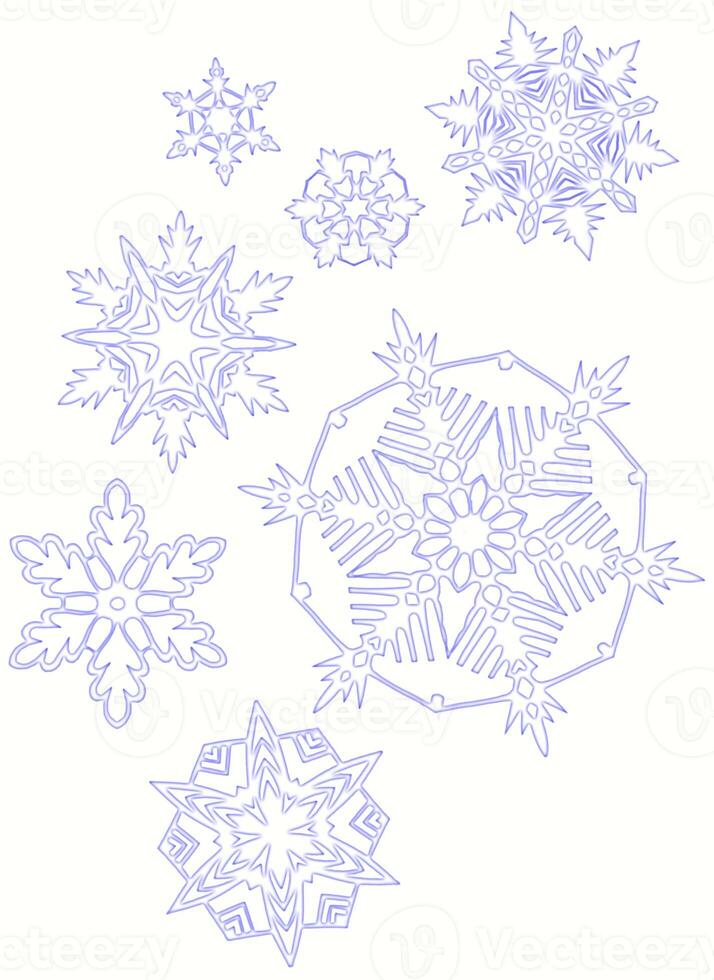 snowflakes on white photo