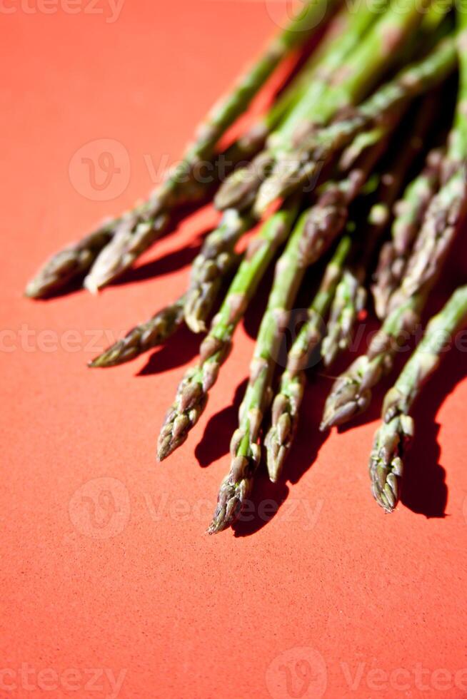 fresh green asparagus photo