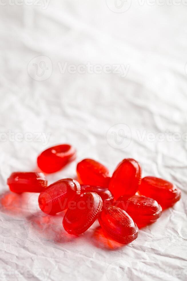 heap of red candies photo