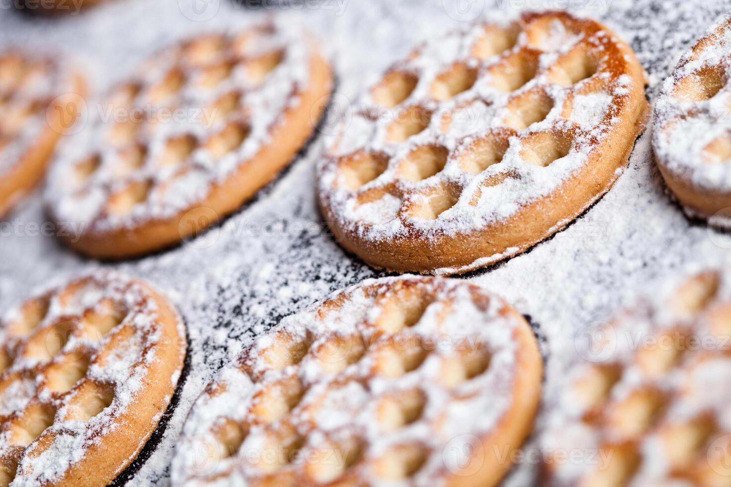 fresh homemade honey cookies photo