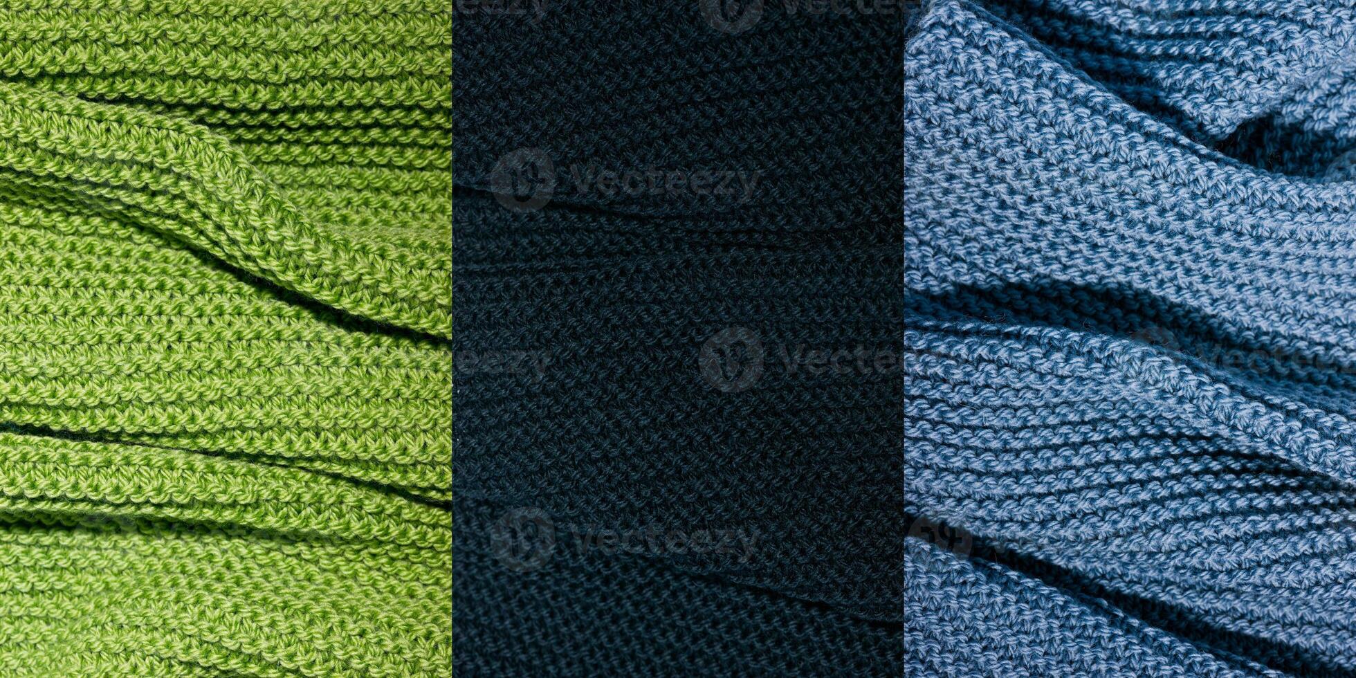 Knitted textures background photo