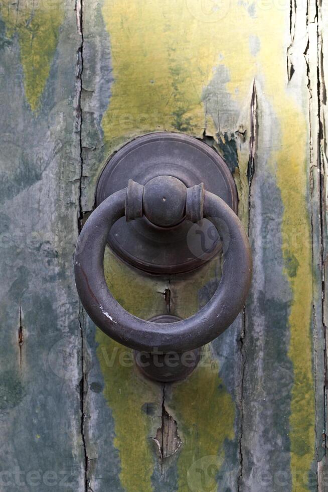 Ancient italian door knocker ring. photo