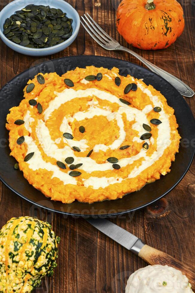 Risotto with roasted pumpkin photo