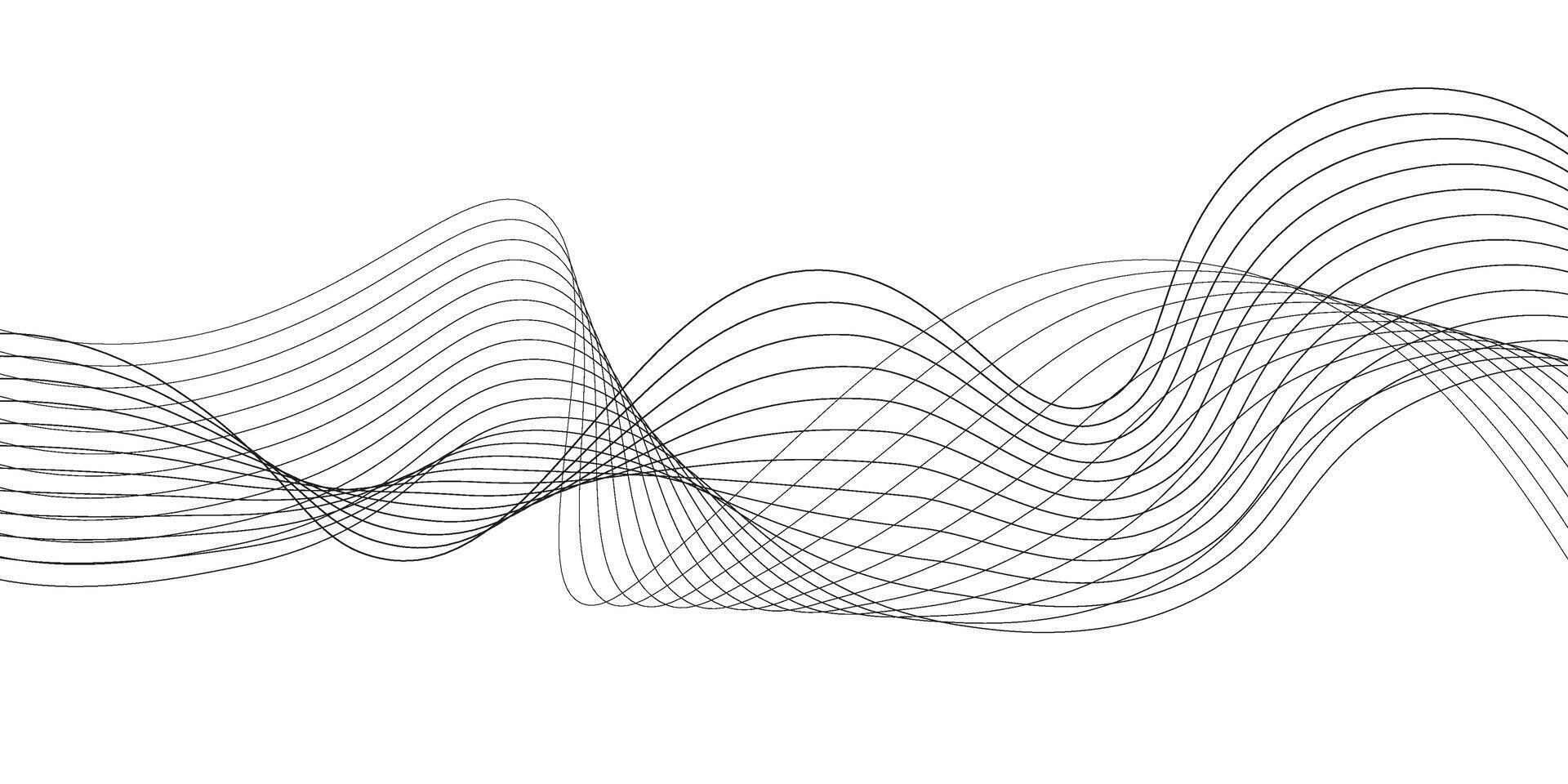 Abstract wavy lines vector