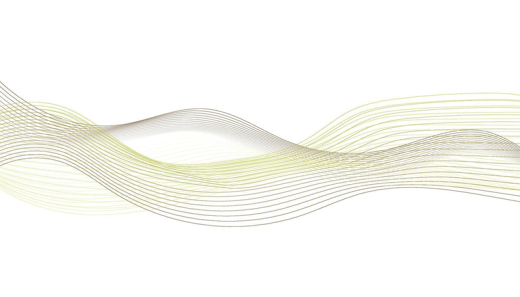Wave with lines created using blend tool. Curved wavy line, smooth stripe. vector