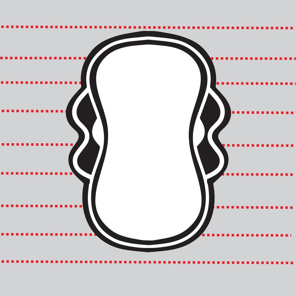 Sanitary napkins with icon symbols. cleaning woman icon flat style vector