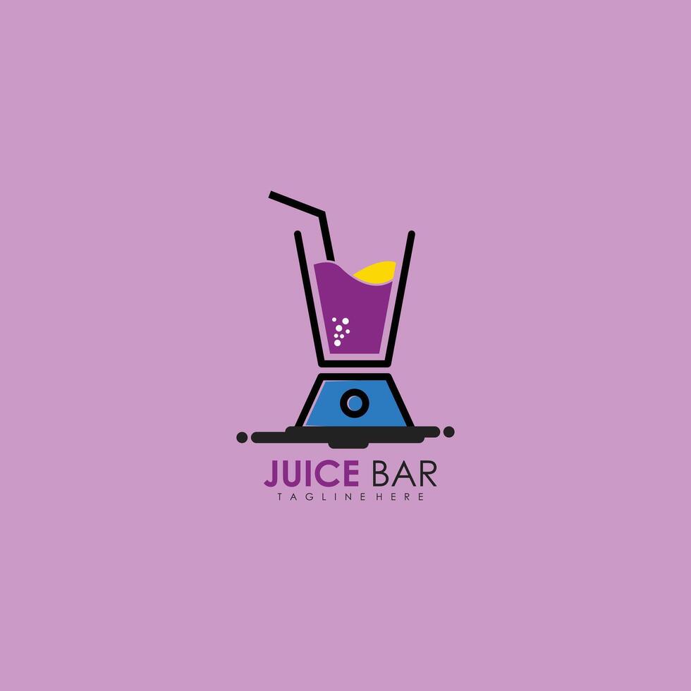 Juice bar logo design vector