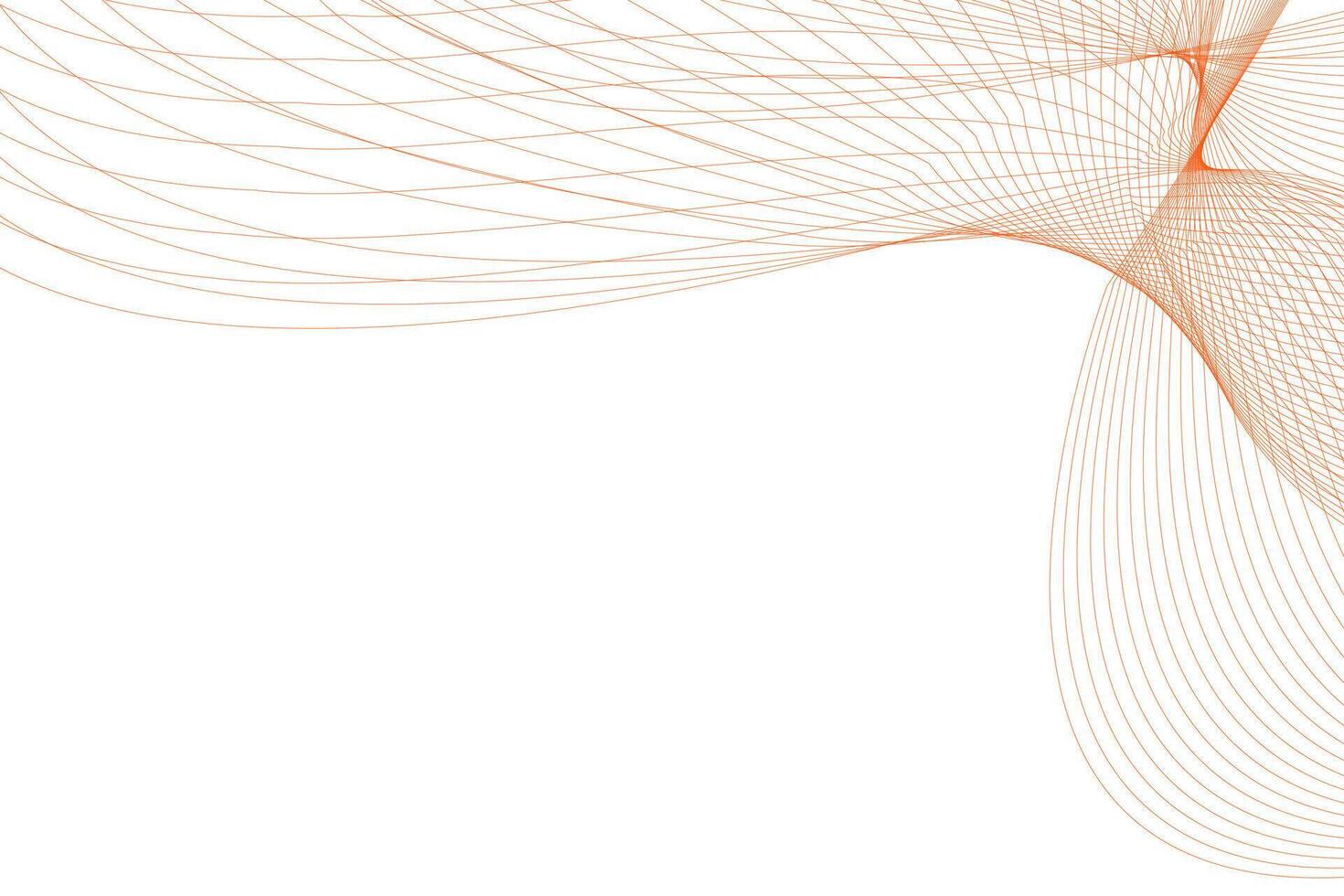 Dynamic Orange Line Wave Abstract Background vector