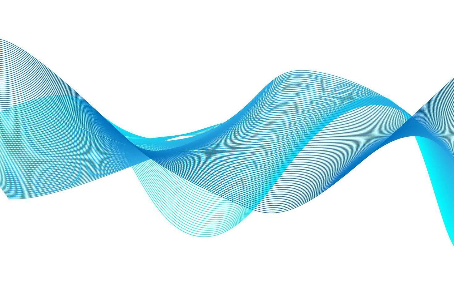 wave colorful wave gradient lines on white background vector