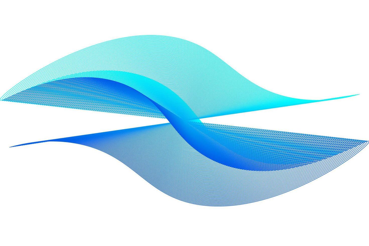 Abstract blue wave background vector