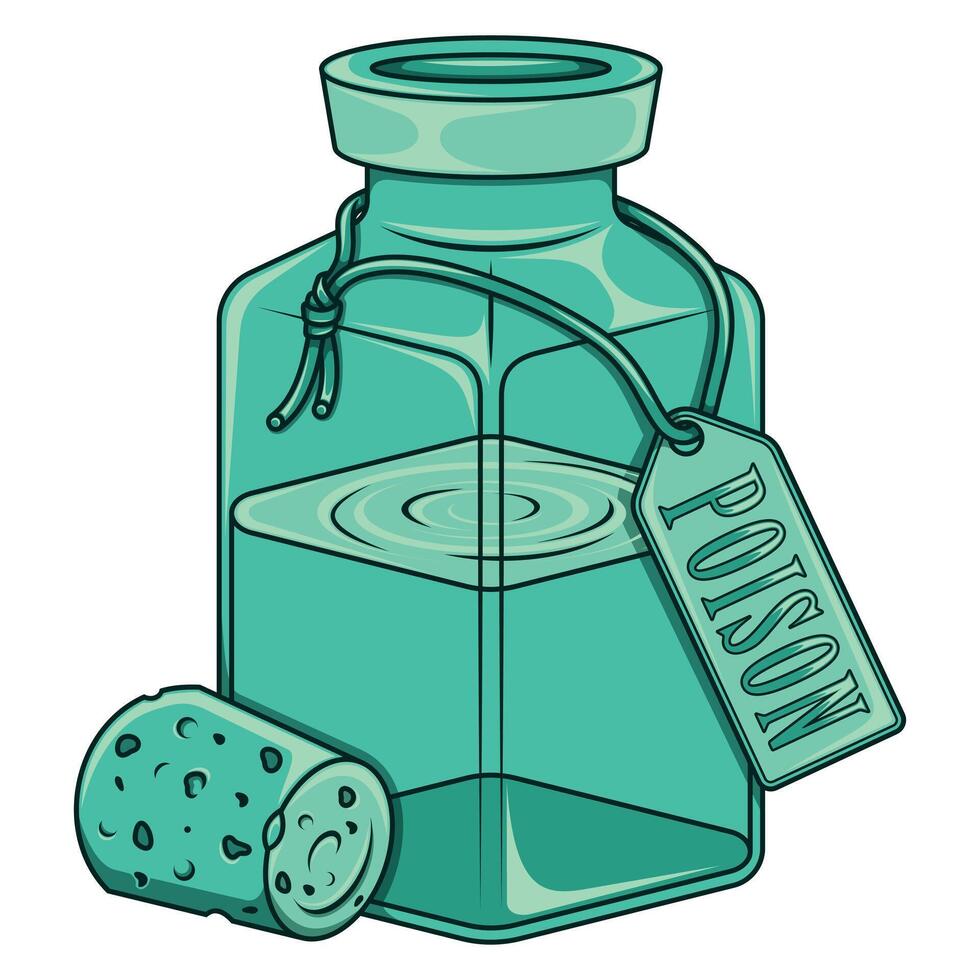 magic potion container with label vector