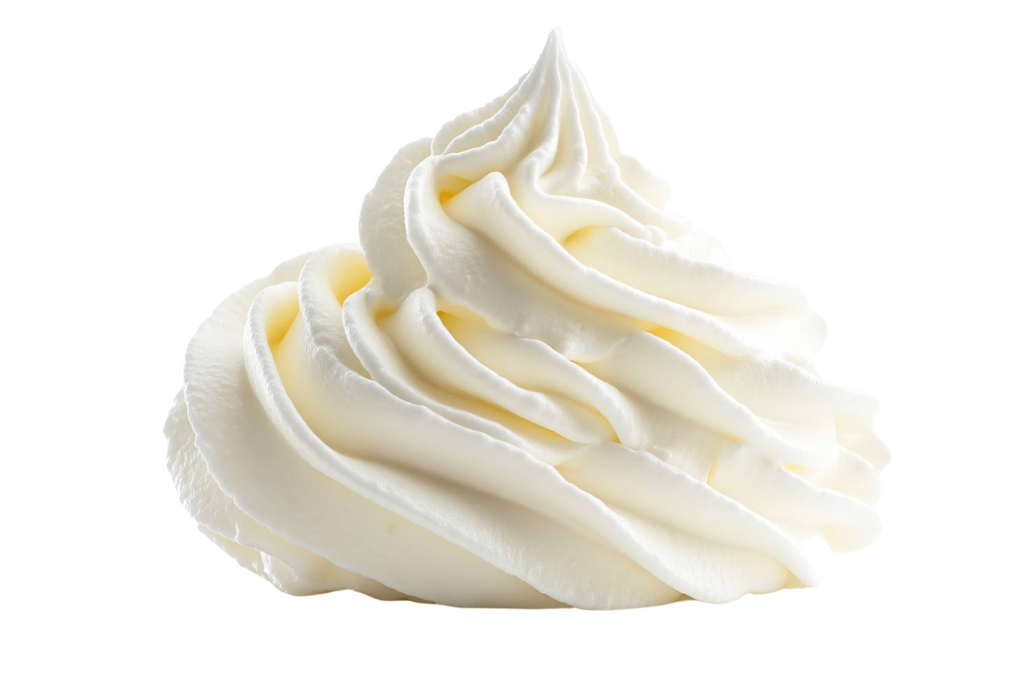 Whipped cream on a transparent background. png