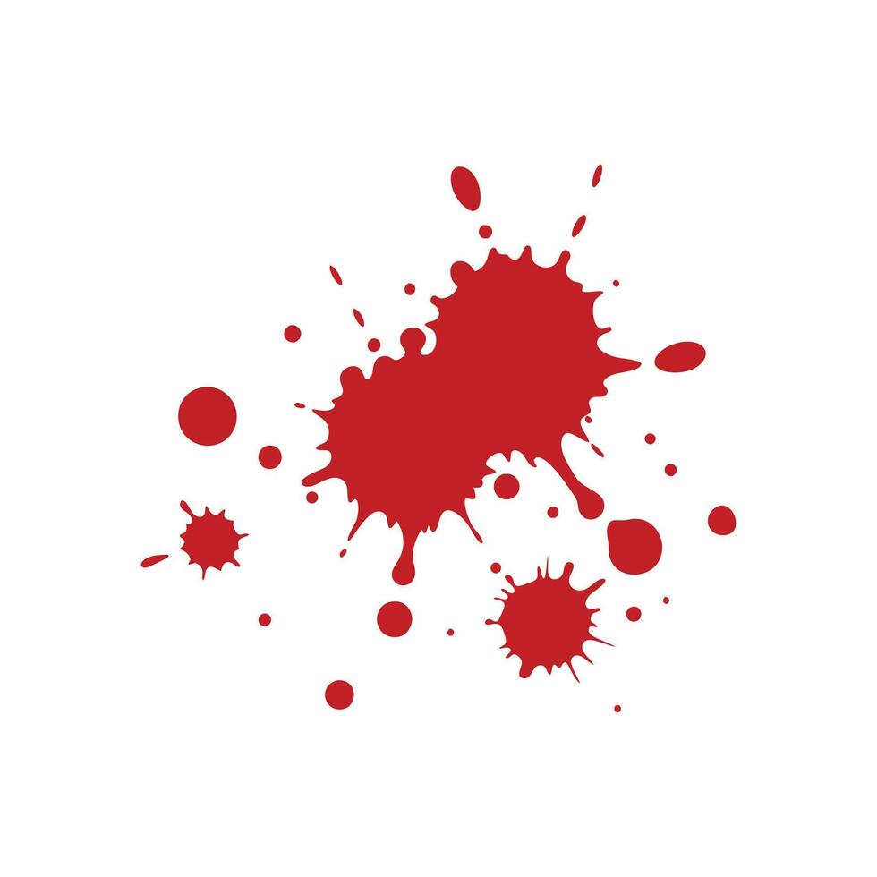 Horror Red Blood Splatter with Dripping Effect vector